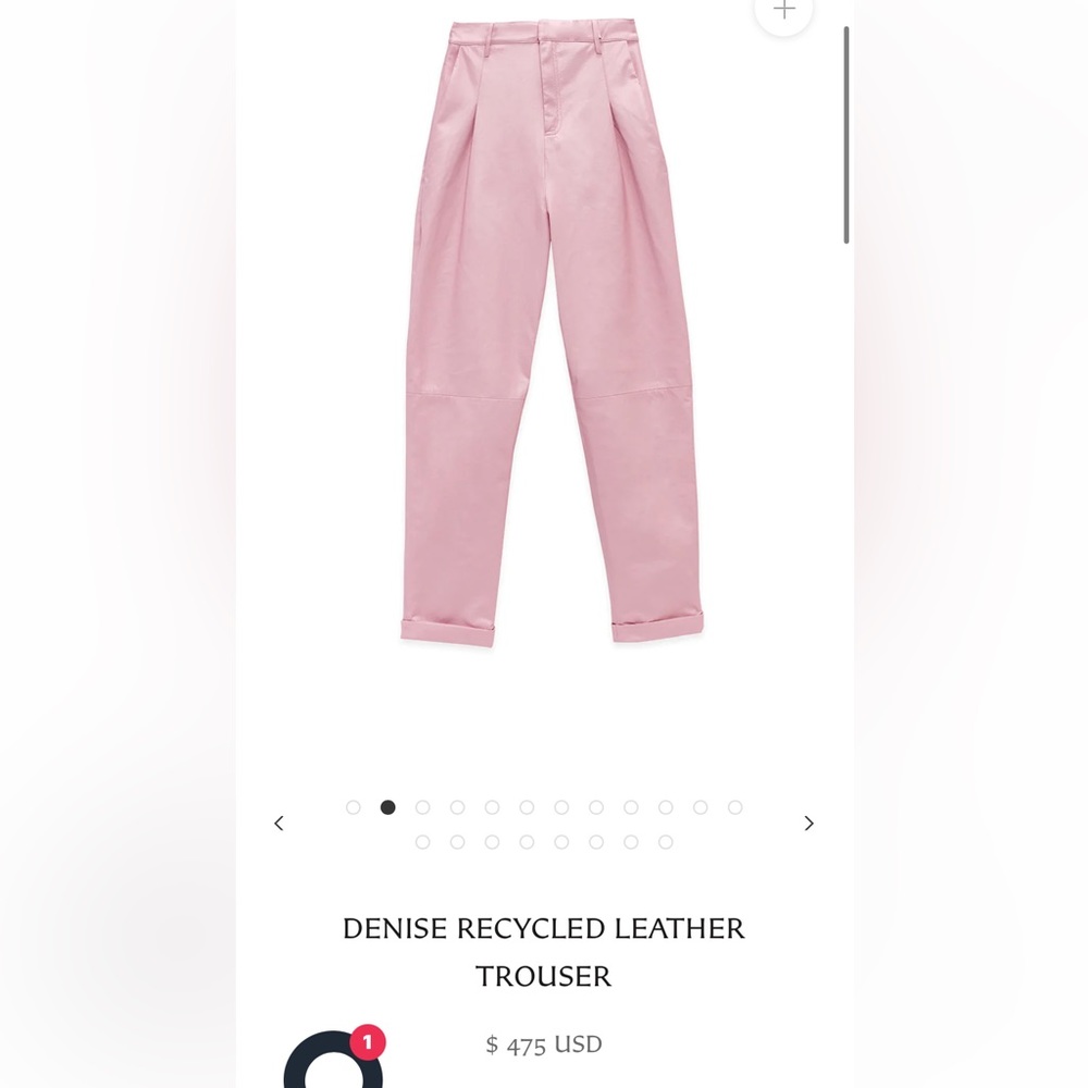 AS by DF 
RECYCLED LEATHER TROUSER - Picture 4 of 7